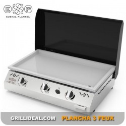 Plancha gaz 3 feux inox IPARLA